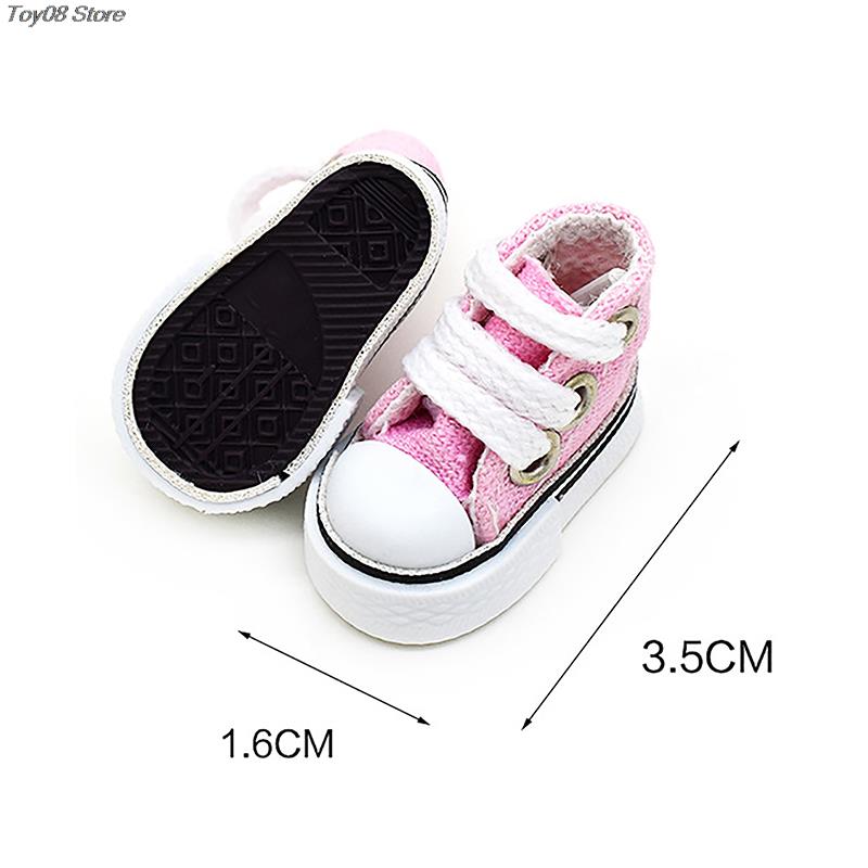1 pièce Chaussures Mini Innovantes et Pratiques de 3,5 cm pour Poupée Russe 1/6 Chaussures Baskets Bottes Jouet Danse des Doigts Chaussures en Toile