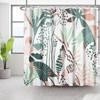 1 Pezzo Tenda da Doccia Botanica Astratta Piante Tropicali ad Acquerello Boemia Decorazione Tenda da Bagno Impermeabile Con Ganci
