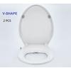 Non-Electric Bidet Toilet Seat Cover Soft Closing Dual Nozzle Manual Control Bidet Seat Home Universal Toilet Seat Lid