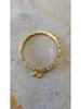 Golden Fu Character Longevity Pendant Bracelet: Imitation Sand Gold Bangle
