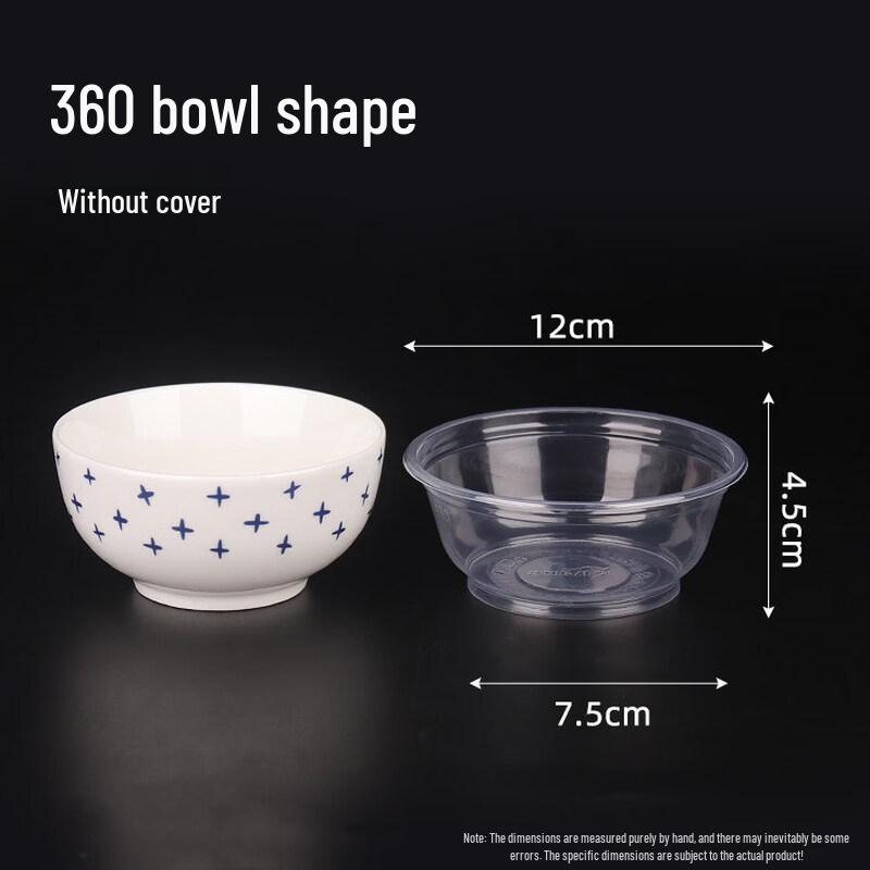 ZISIZ Disposable Plastic Round Takeaway Bowl