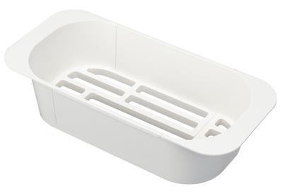 Yamazaki Industries Expandable Dish Drainer Basket, Aqua, White, 3228