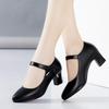 Modern Fashion Woman's Shoes with Soft Rubber Sole One Button Design Comfortable Small Leather Work Shoes for Summer