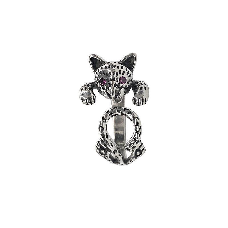 925 Thai Silver Retro Punk Open Ring – Non-Fading European and American Style