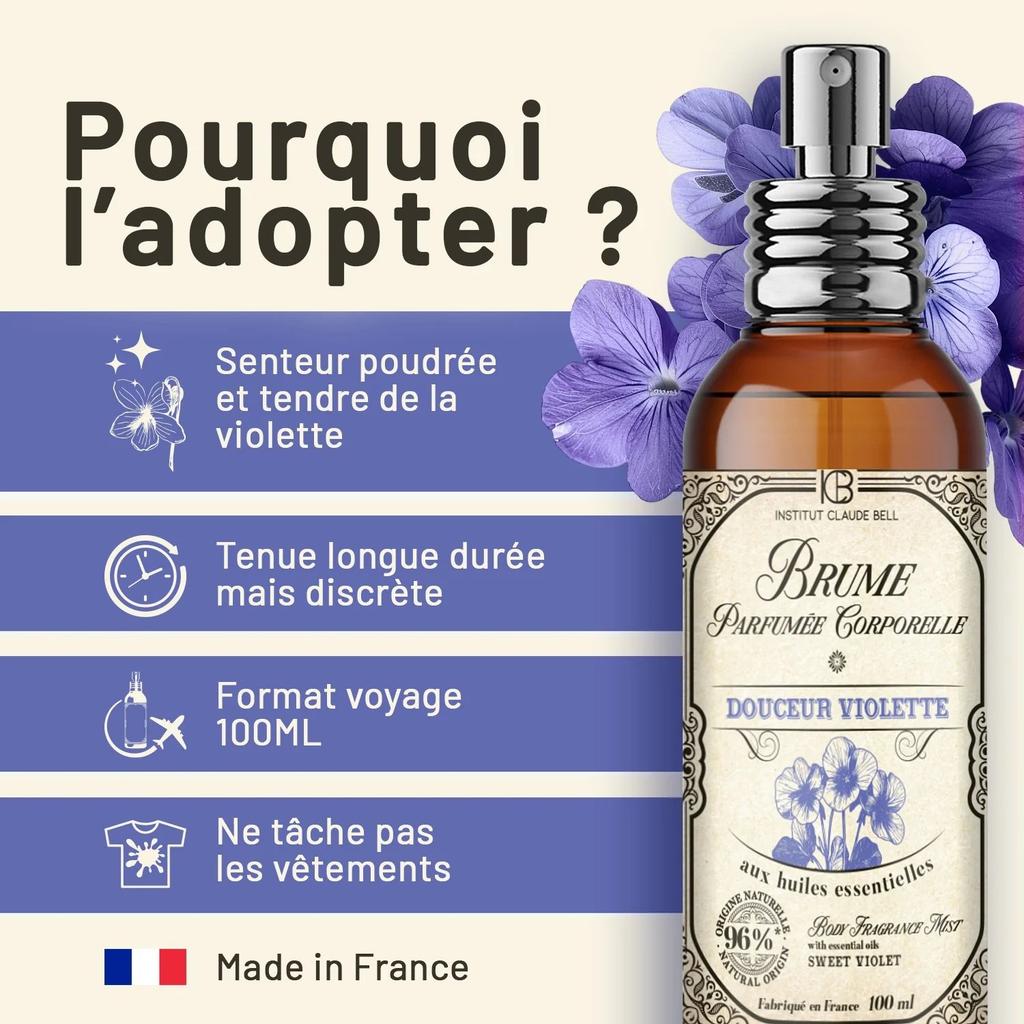 Scented Body Mist with Essential Oils – Sweet Violet