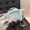 Solid Color Boston Tote Handbag Women Single Shoulder Crossbody Bag Fashion