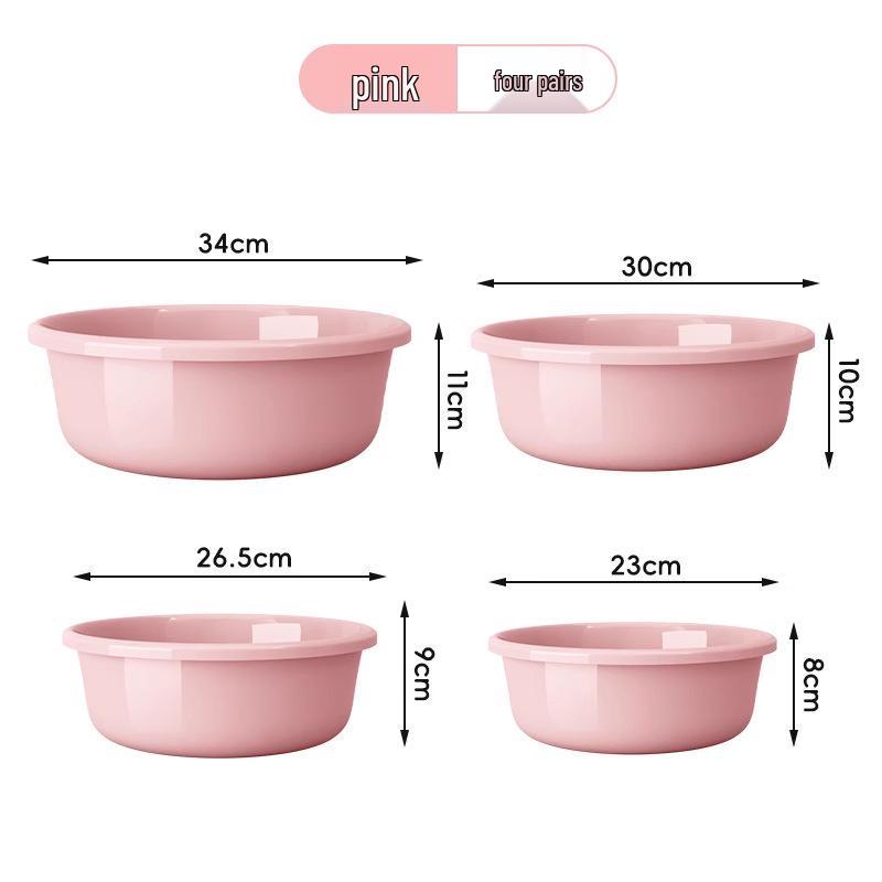 Large Durable Multi-Purpose Plastic Wash Basin for Dorms and Babies