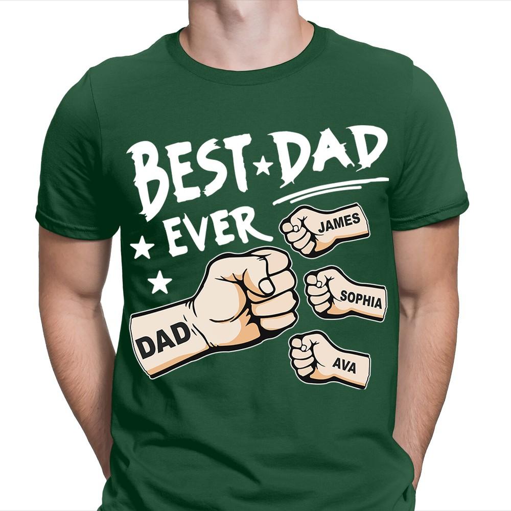 Best Dad Ever Personalised Fathers Day T Shirt Birthday Novelty Gift FD 2T1A1