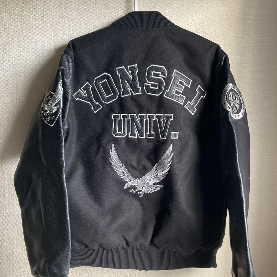 

[USED] Rare Yonsei University Stadium Jacket, Black, Size S, Korean, University, Outerwear, Korea Exclusive