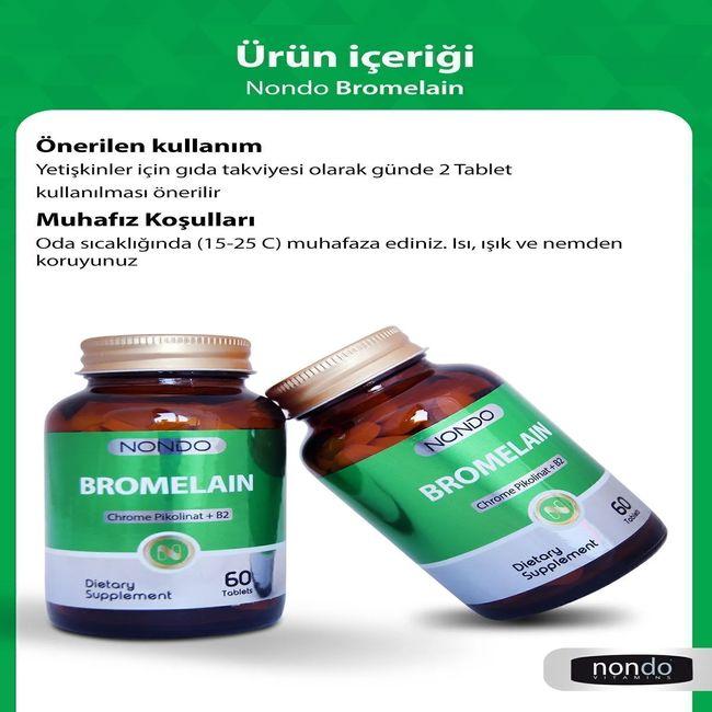 Bromelain 2400 Gdu 750mg Chromium Picolinate 60 Tablets (Bromelian Pineapple Extract Chromium Picolinate B2)