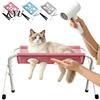 Small Pet Washing Stand Grooming Hammock with Stand, Folding Cat Table, Mesh Supplies for Dogs Station Cats Nail Trimming Holder