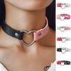 Black Multi Color Punk Collar Necklace Sexy Pu Leather Heart Lock Key Spike Choker For Women Gothic Cosplay Party Jewelry