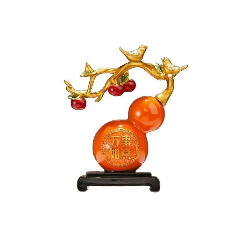Resin Deer Gourd Home Decor Set Living Room Entryway TV Cabinet Shelf Modern Chinese Style Ornament Gift