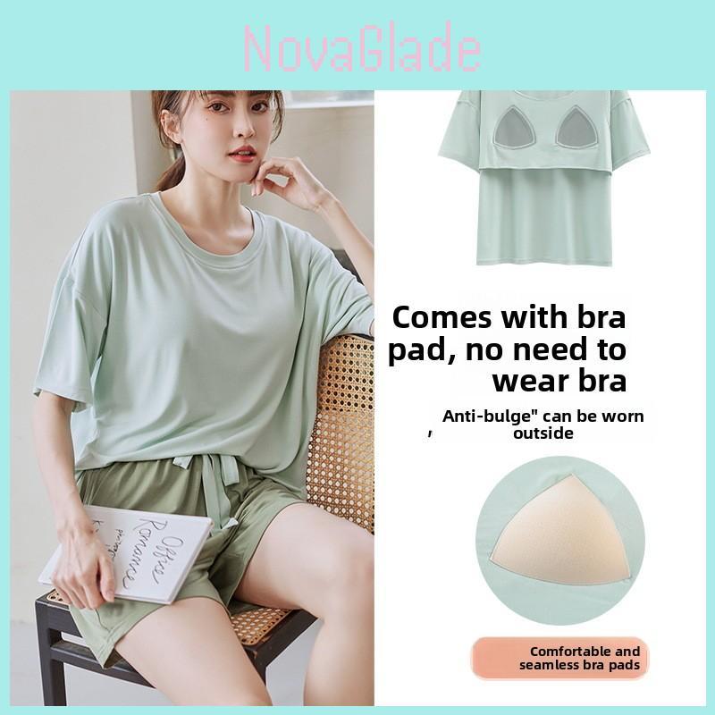 Sleepwear Set For Women With Breathable Modal Fabric For Summer Comfort And Lounge