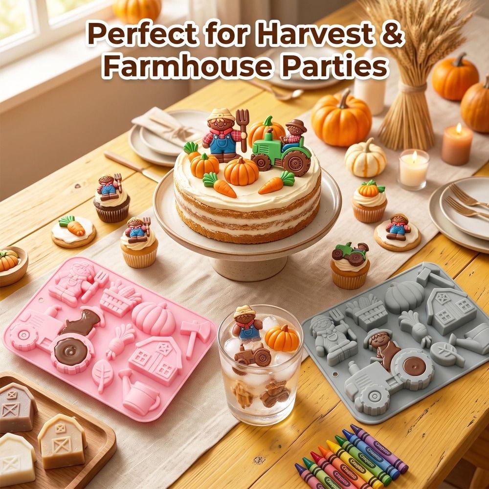 9 Options Mousse Cake Mold Farm Theme Baking Mould Chocolate Dessert Mold  Homemade Candy