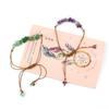 Hand Woven Natural Crystal Gravel Amethyst Agate Bracelet Bracelet Adjustable B80