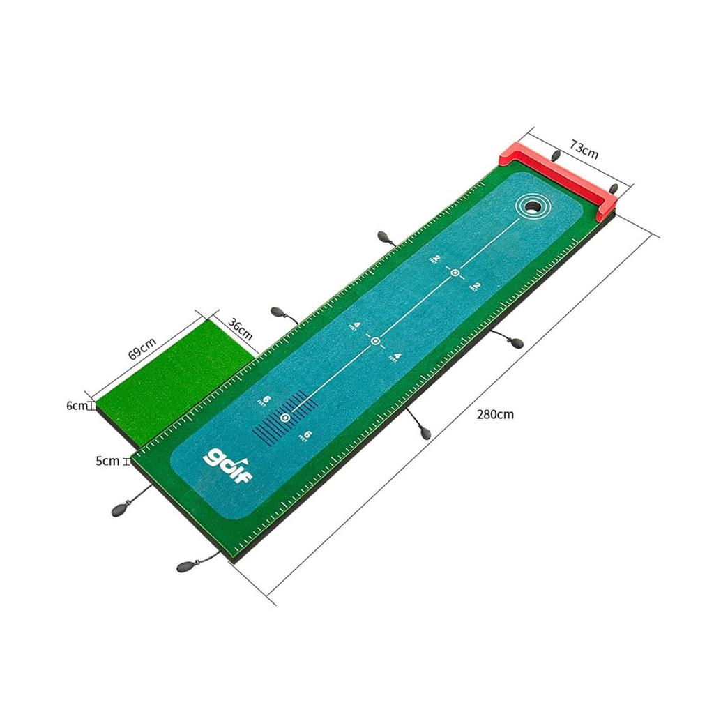 Covoraș reglabil pentru putting cu pantă, margini finisate, ajutor pentru antrenament golf