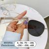 New Brand Myopia Glasses Women Oversized Alloy Frame Blue Light Blocking Photochromic Eyeglasses for Men and Women
