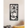 Vintage Metal Wall Art Black Silhouette Cutout Plaque Bathroom Laundry Decor