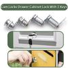 10 Sets 16/20/25/30mm Security Lock Public/Private keyMetal Cylinder Cabinet Locker Cam Lock With 2 Keys Mailbox Lock Drawer