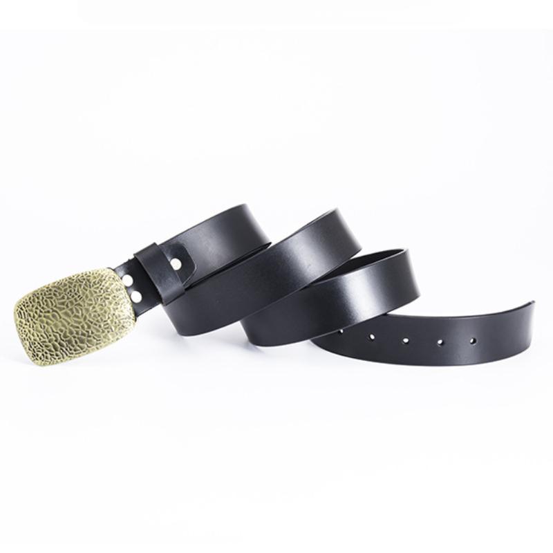 Snakeskin Cowhide Belt Accessories Black Coffee Two-Color Belt Fashion Belt