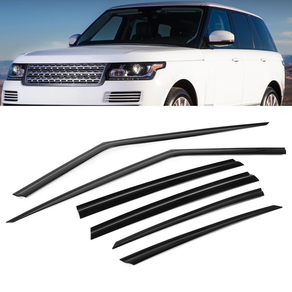 6Pcs Window Vent Visor Black ABS Deflectors Fit for Range Rover Sport 2013?2019