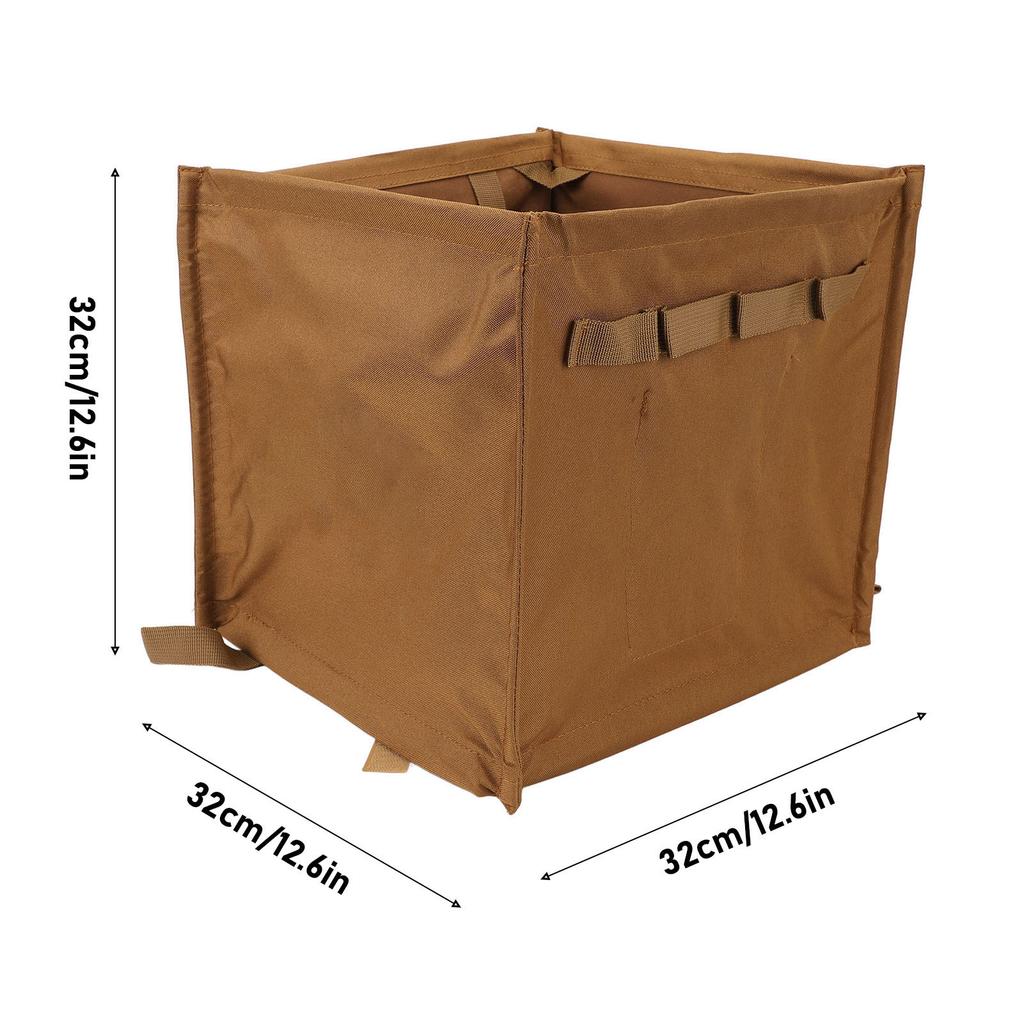 Outdoor Collapsible Trash Can Oxford Cloth Throw Line Storage Basket 33L Water Resistance Multipurpose for Barbecue for Travel