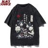 Spider Cartoon Graphic Men Tshirt Casual Baggy Short Sleeve T-shirt Japanese Style Oversized T Shirt Men's Clothing