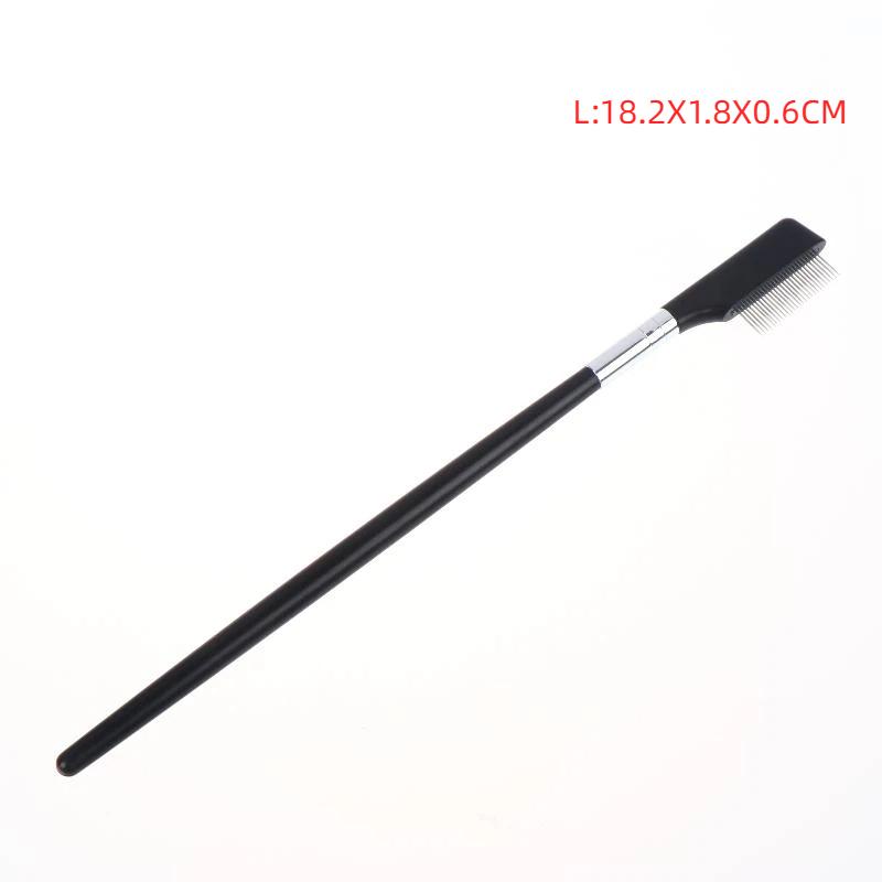 1Pcs Eyelash Brush To Groom Separate Eyelashes Black Grooming Brushes Makeup Tool Eyelash Comb Metal Eyelash Separator Tools