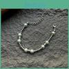 Minimalist Pearl Chain Bracelet For Men And Women Stainless Steel Handmade Jewelry