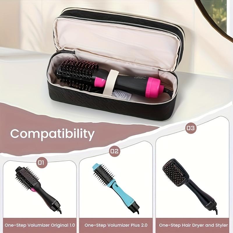 Unisex-Adult Polyester Cosmetic Bag  Shark Flex Style Portable Double-Layer Travel Organizer Case, Non-Waterproof Unscented Storage for Hair Dryer