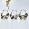 Fashion Leopard Print Cat Handbag Hook Portable Creative Table Hanger Durable Foldable Bag Hanger for Table