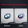 For BMW E84Front Hood Emblem For BMW 50th Anniversary Logo 81mm+Rear Badge 74mm+Wheel Hub Cap 68mm+56mm Steering Wheel Sticker 46mm