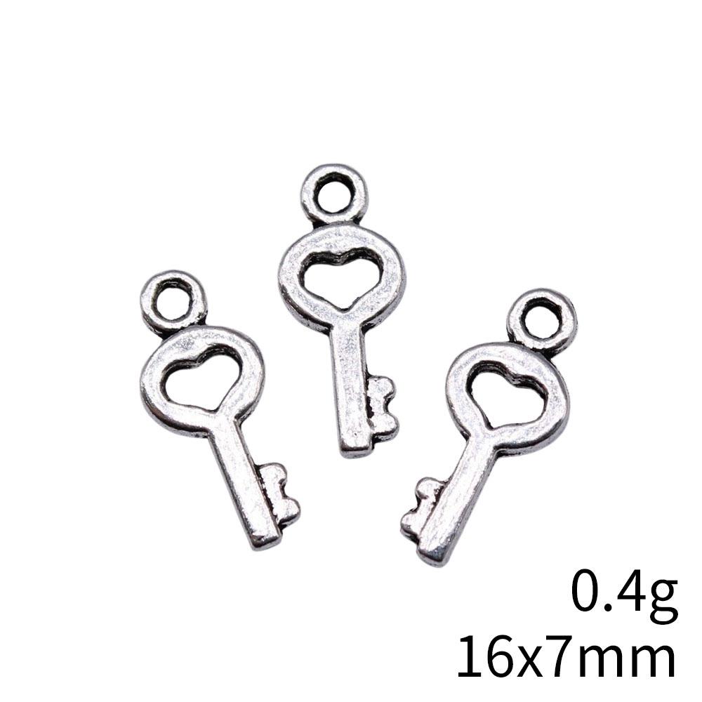 Hollow Clover Key Charm Lucky Pendant Tool Charms For Bracelet Necklace Jewelry Making Supplies For DIY