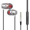 3.5mm Wired In-Ear Earphone Heavy Bass Stereo Volume Control Headphone with Mic