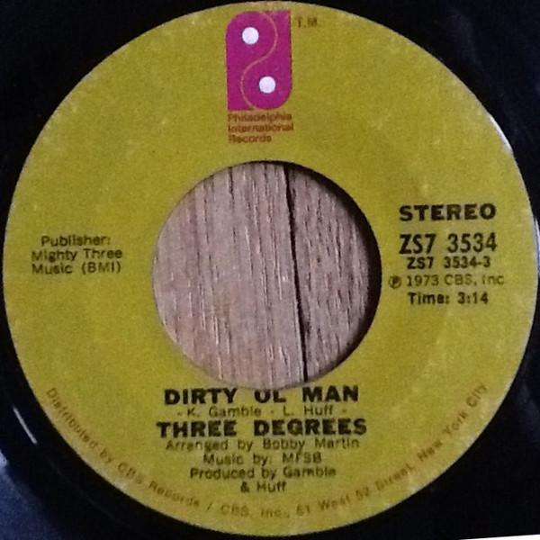

7-дюймовая пластинка THREE DEGREES Dirty Ol Man Cant You See What Y ZS73534 Филадельфия 1973 США СоулФанк Б/у