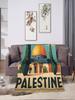 Palestinian Jerusalem Plush Blanket for Children Soft Flannel Bedding Throw for Chair or Bed Perfect Gift Idea