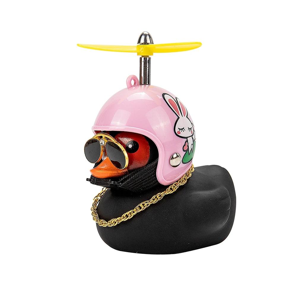 Motorcycle Accessories Helmet Broken Wind Small Black Duck Dashboard Rearview Mirror Standing Camouflage Helmet Mini Black Duck