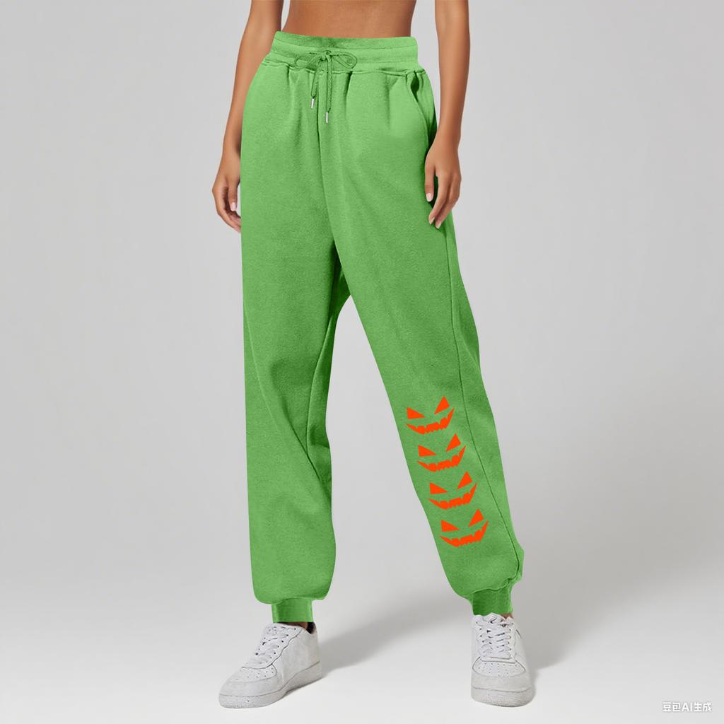 Ladies' Printed Unisex Casual Pocket Drawstring  Pants