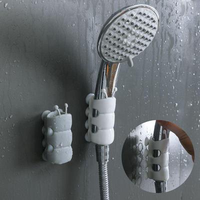 Caterpillar No-Drill Suction Cup Shower Head Holder with Creative Card Slot Design