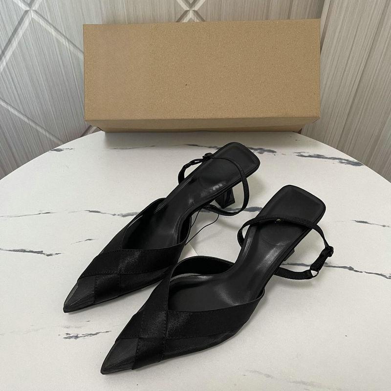 Fashion Trendy Brand 2025 French Pointed-Toe Style Cross-Mesh Thin Heel High Heels With Elastic Backheel Straps For Women'S Sandals