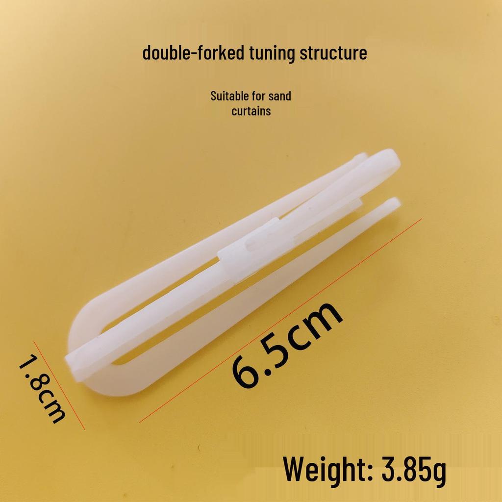 Adjustable Double-Prong Curtain Hooks - Metal & Plastic Serpentine Design