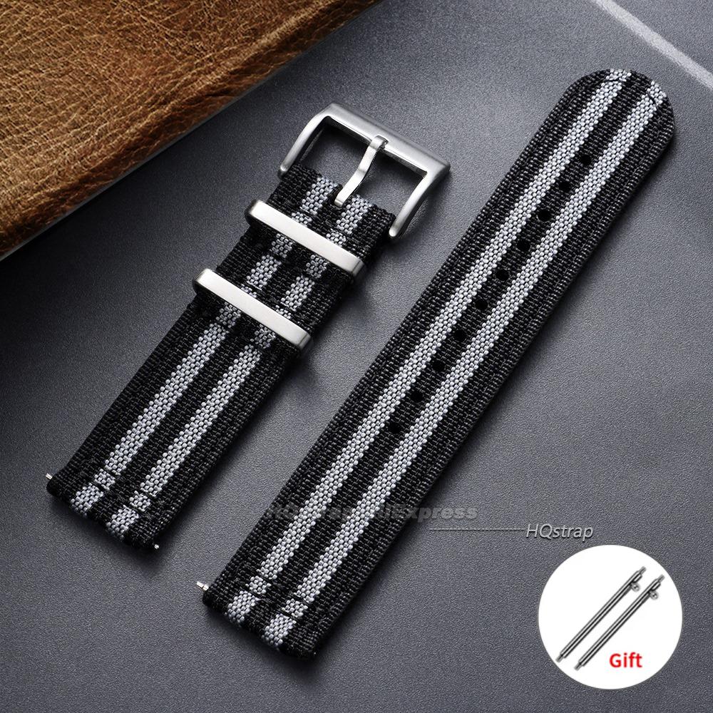Curea de ceas din pânză și nailon 20mm 22mm Brățară universală cu eliberare rapidă pentru bărbați Femei Curea sport Accesorii pentru brățară smartwatch