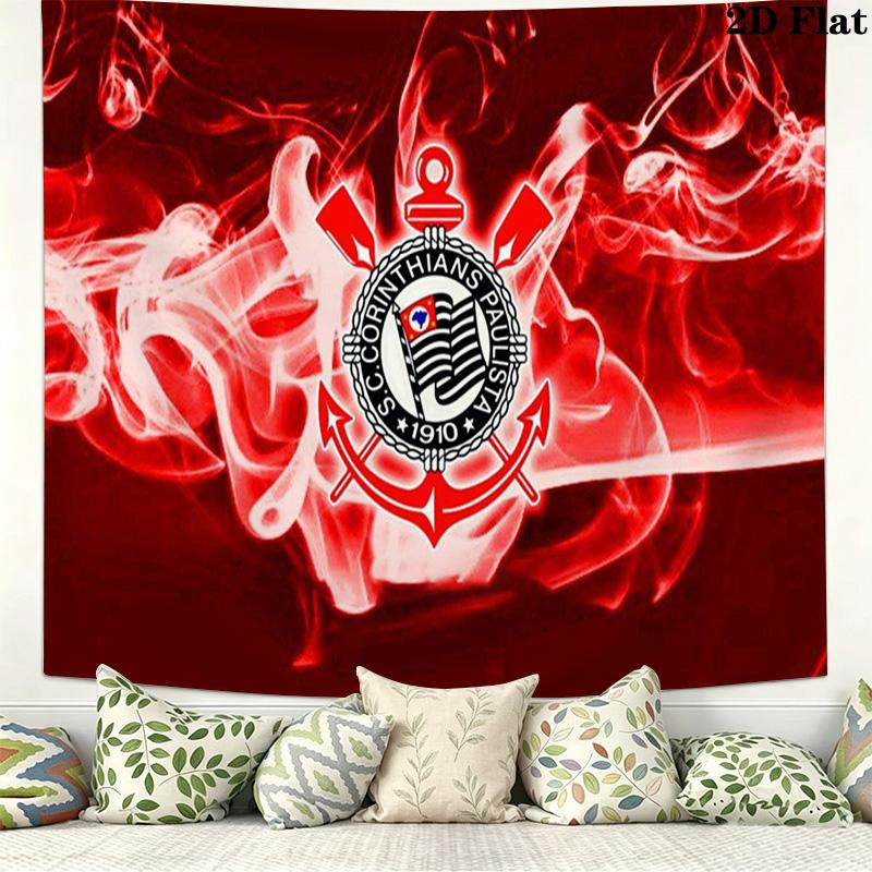 Sport Club Corinthians Paulista Wall Tapestry Aesthetic Wall Hanging Printed Fabric Blanket Decorative Tapestries for Bedroom Living Room Home Decor