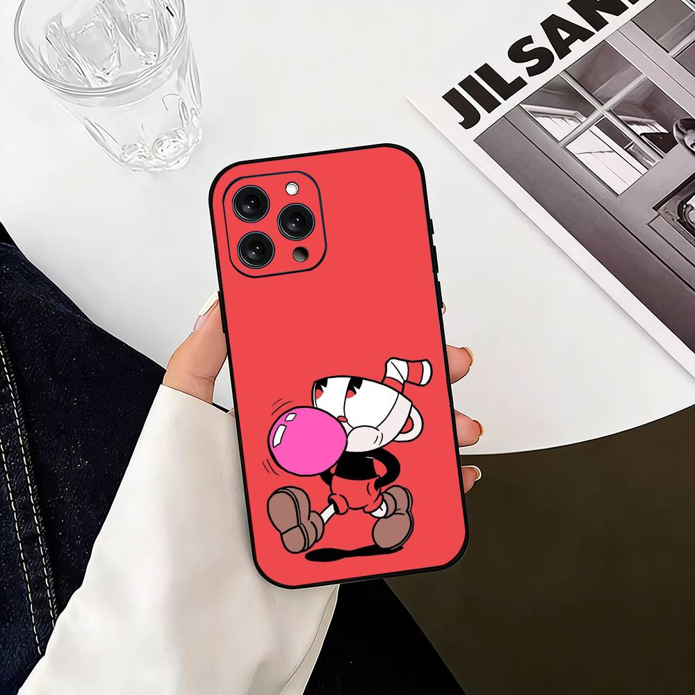 

C-Cuphead P-Popular Phone Case For iPhone 17, 16,15,14,13,12,11 Plus,Pro Max, Others Soft Black Cover iPhone11PROMAX