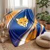 Leicester City Fußball Druck Flanell Decke, Weiche Warme Leichte Überwurfdecke für Sofa Bett Camping