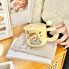 Cartoon Bear Birthday Gift Ceramic Mug with Lid Spoon Cup for Girls with High Appearance Household Water Cup Coffee Cup