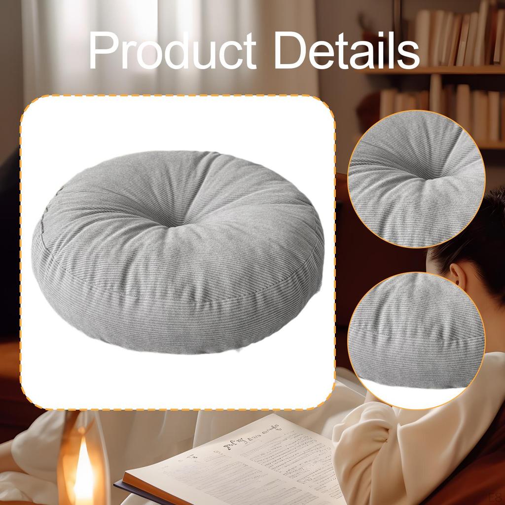 Round Floor Cushion Measuring 45 X 13 Cm (17.72 5.12 Inches), Soft And Supportive, Ideal for