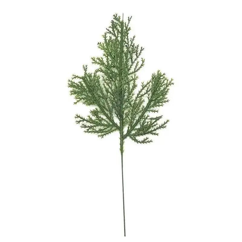 

10 шт. 25 см Имитация сосновых веток Украшения для рождественской елки Гирлянды из пластиковых еловых веток Украшения из зеленых сосновых веток 10pcs