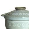 Genuine Ginpo Toki Hana Mishima "Overflow Resistant" Rice Cooker, 2-Cup Capacity, Earthenware Pot, Direct-Stovetop Compatible, Made in Japan, 21161